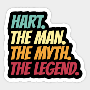 Hart The Man The Myth The Legend Sticker